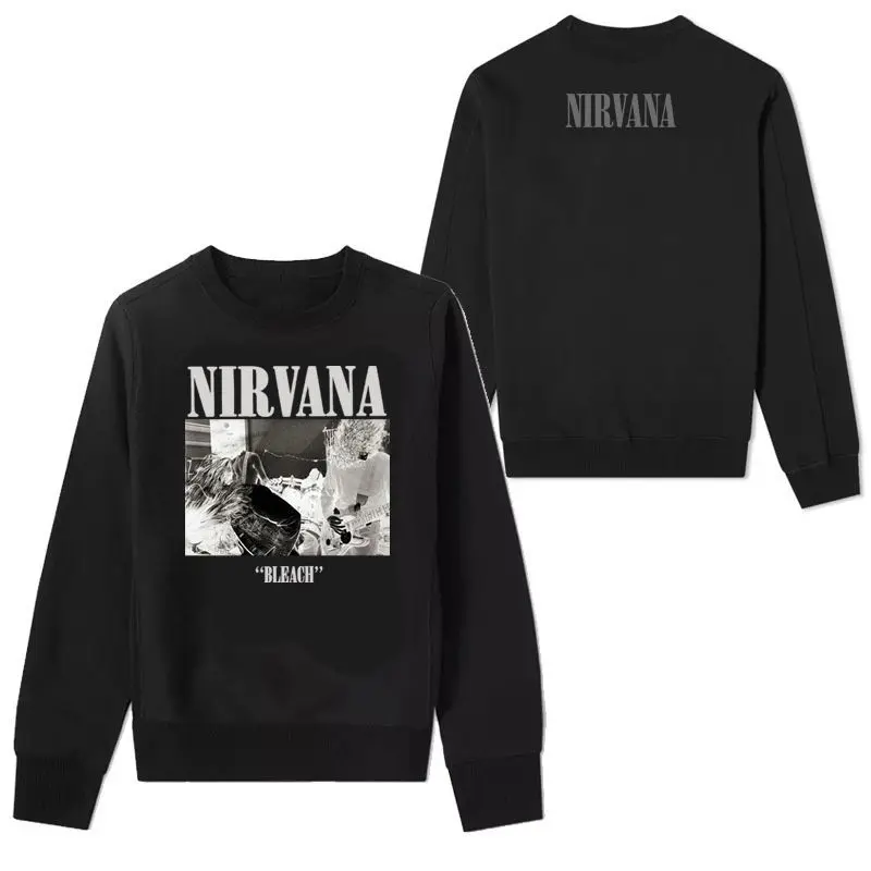 Angesagter NirVANA Band Rock Langarm-Hoodie - Nirvana Kurt Cobain Herren Punk Locker Sitzender Kapuzenpullover - Herbst/Winter Bestseller