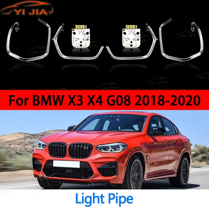

Fit for BMW X3 X4 G08 2018-2020 White Daytime Running Light DRL Module LED DRL Headlight Light Guide Daytime Running Light Tube