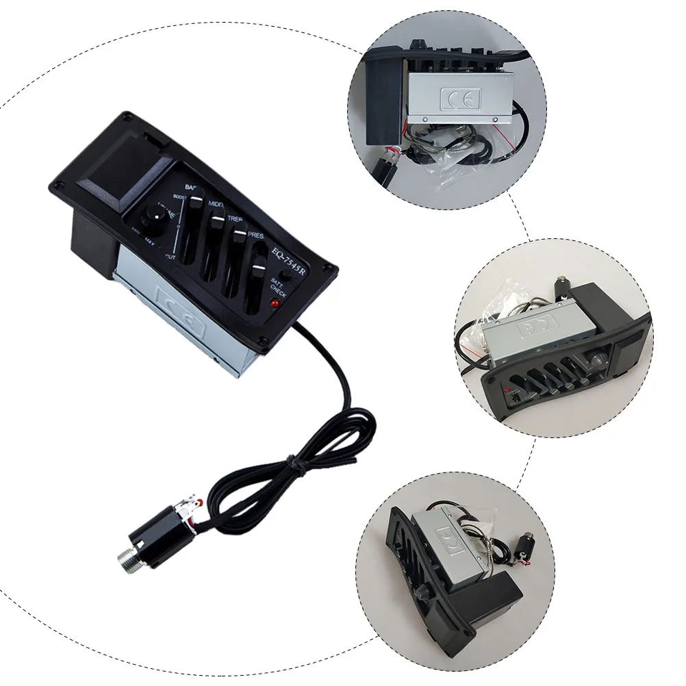 

Guitar Pickup Premium Material Full Tone Stable Sound Clarity Amplify Easy Install Piezo Accessory Ukulele Guitar