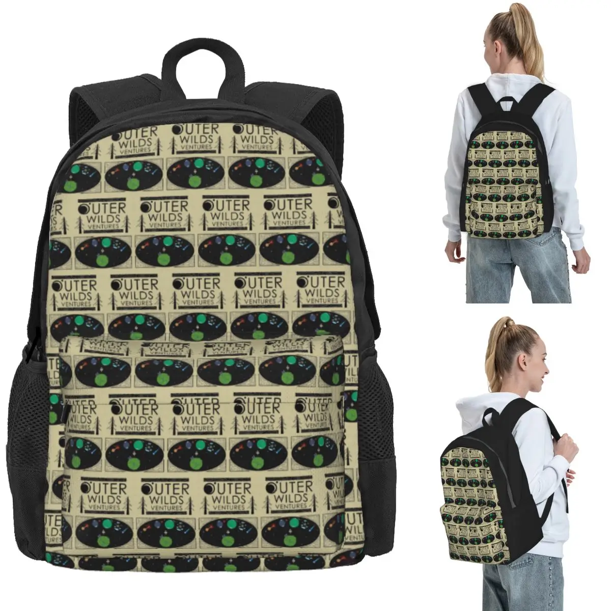 

Outer Wilds Ventures Handbook Backpack Daypack Large Capacity Children BookBag School Bag Shoulder Bags for Men Women