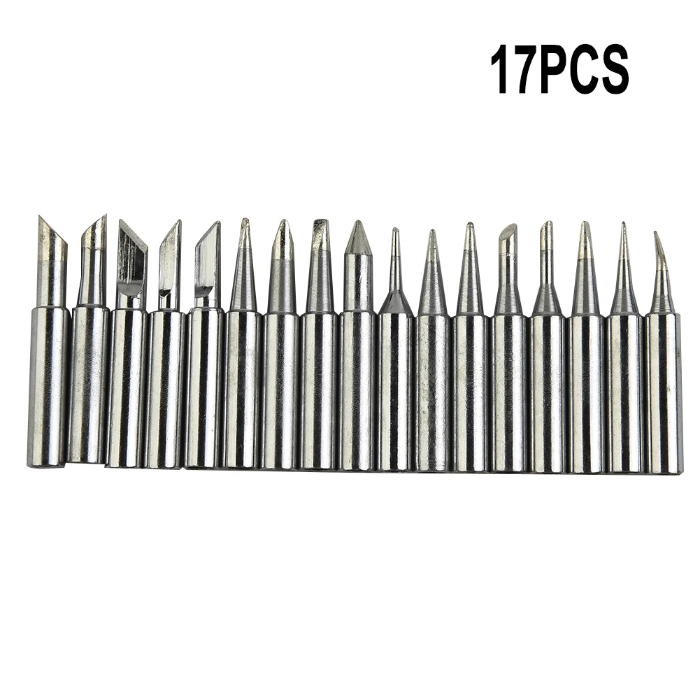 

Lead-Free Solder Iron Tip Soldering Iron Tip Soldering Station 17Pcs 4.1mm/0.16inch 6.5mm/0.26inch 900M-T Copper Alloy