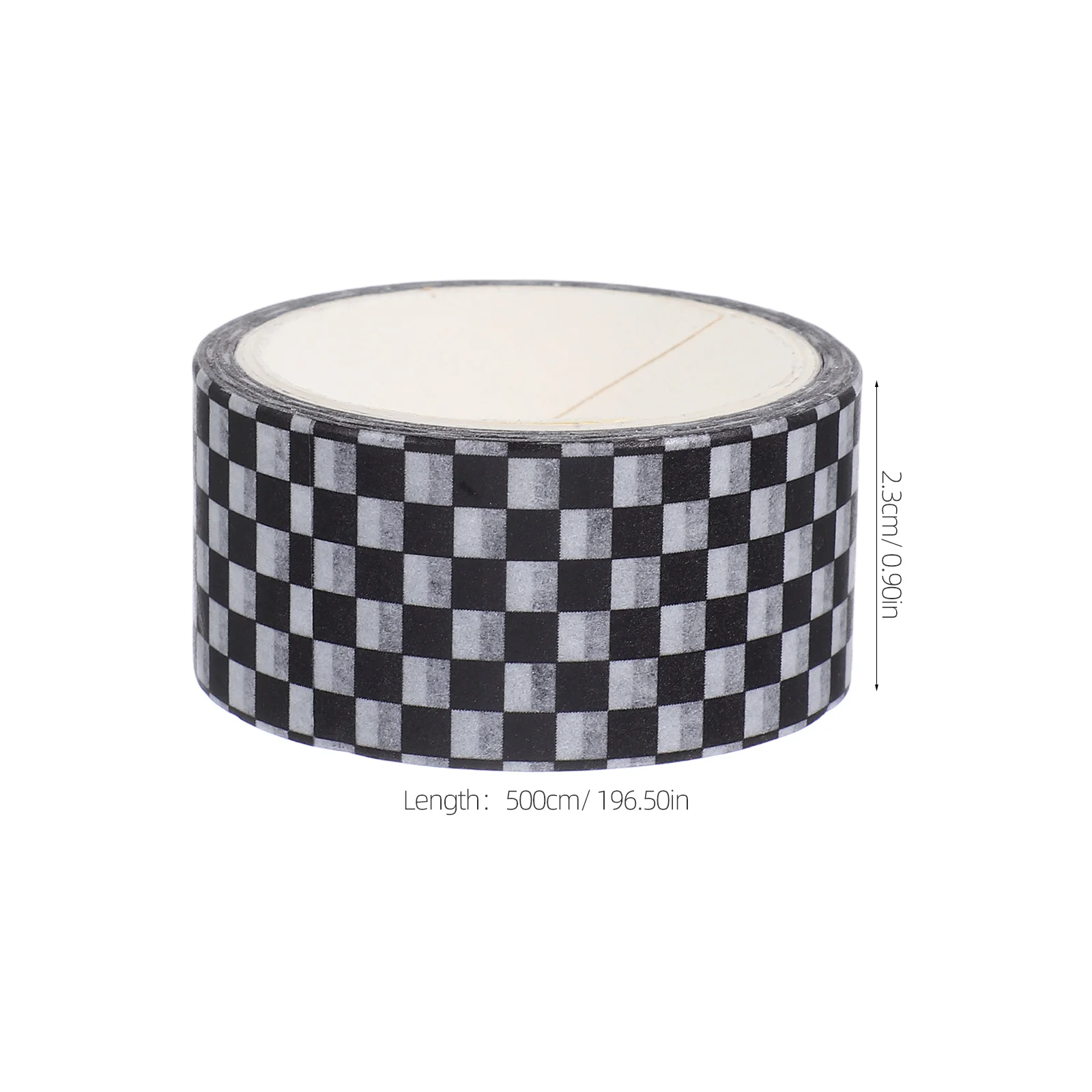 12 لفات من شريط اشي الياباني باللون الأسود والأبيض بنمط شبكي شريط زخرفي قابل للكتابة لمخطط القصاصات بنفسك