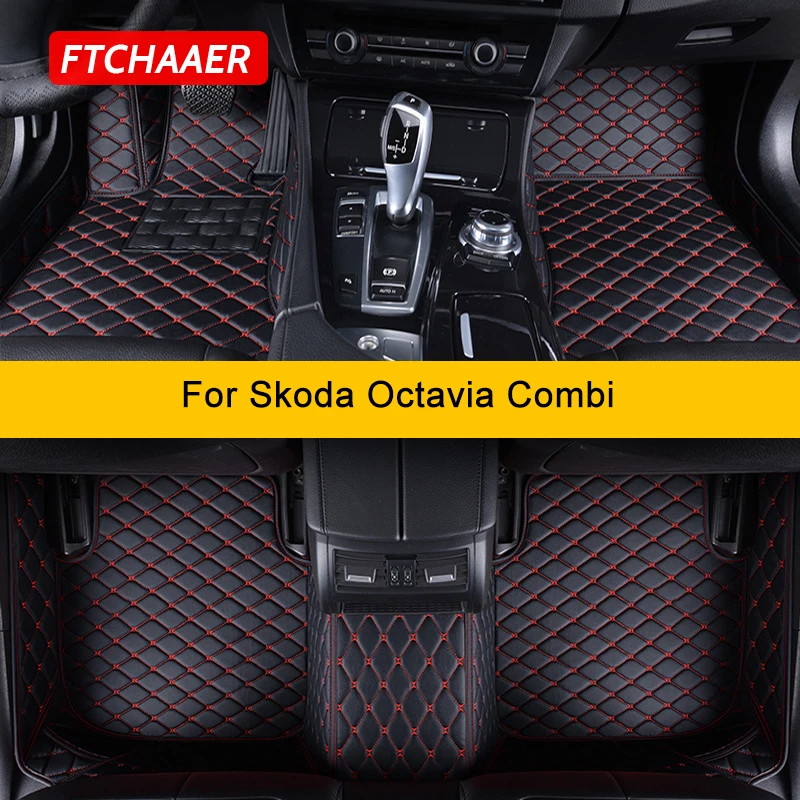 

FTCHAAER Custom Car Floor Mats For Skoda Octavia Combi Auto Carpets Foot Coche Accessorie