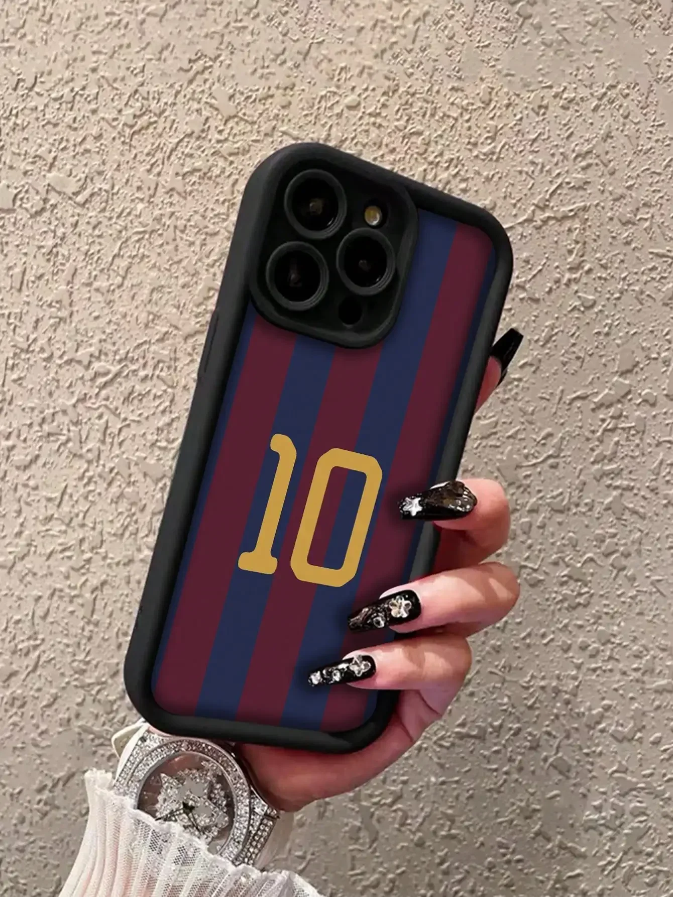 Funda protectora Simple para teléfono número 10 de estrella de fútbol para Iphone 15 14 Promax 13 12 11 Pro 7 8 Plus XR XS MAX