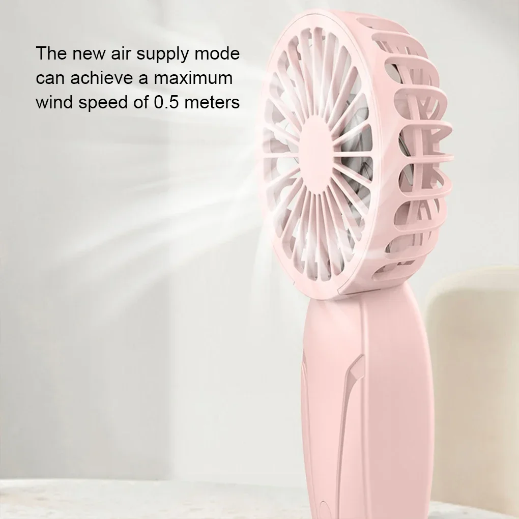 Handheld Strong Wind Mini Handheld Fan Portable Rechargeable Small Cooling Fan Eyelash Mute Cooler