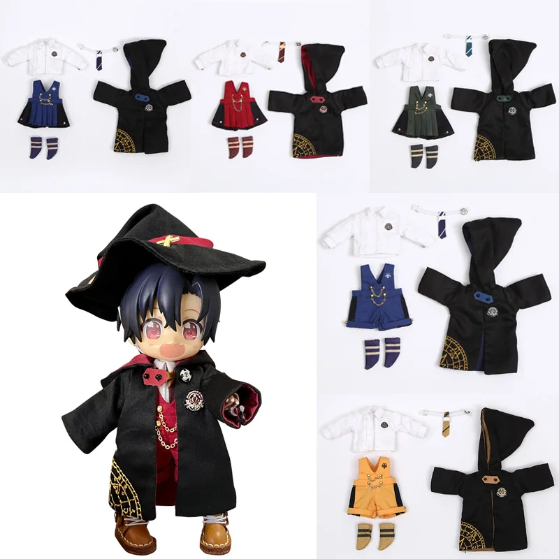 OB11 Clothes Magic Robe Shirt Coat Socks Pants or Skirt for GSC, Obitsu11, Molly, P9, 1/12bjd Doll Accessories Boy Girl Toy Hat