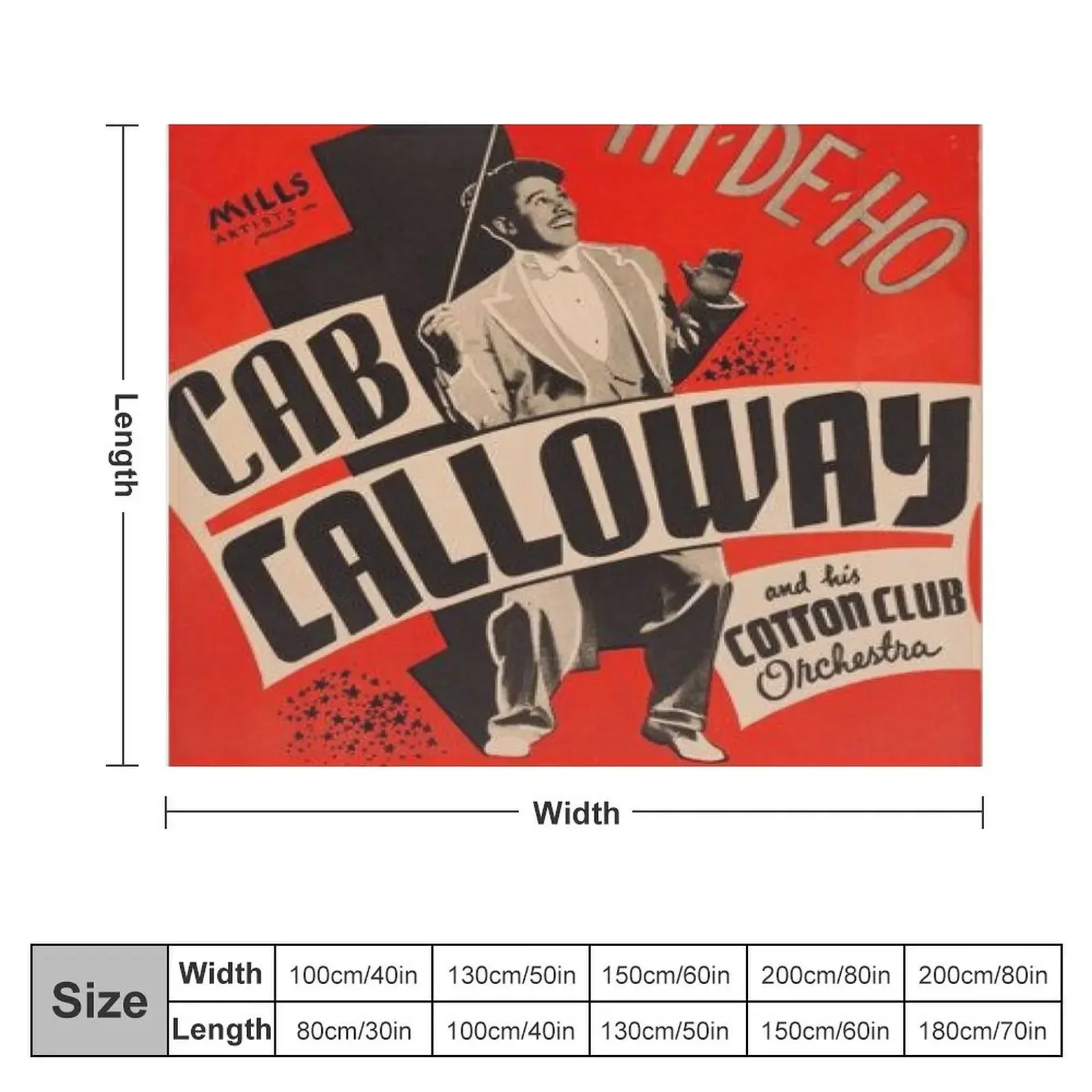 HI-DI-HO Cab Calloway Throw Blanket Loose Personalized Gift Thins Bed Fashionable Blankets