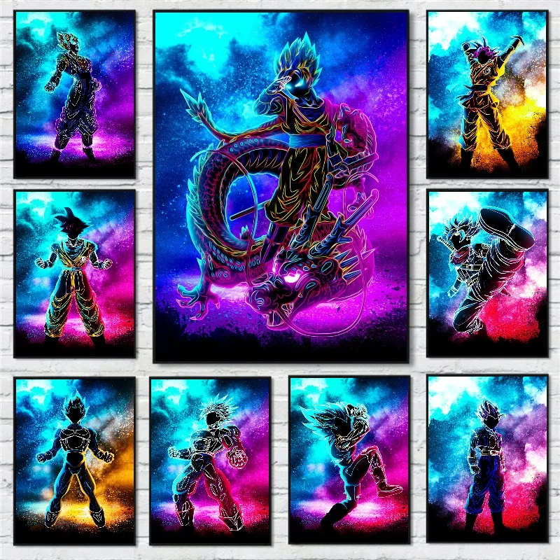 

Плакат Bandai на холсте с изображением драконического жемчуга, Гоку, вегету, настенная роспись, художественные принты для детской комнаты, гостиной, домашний декор