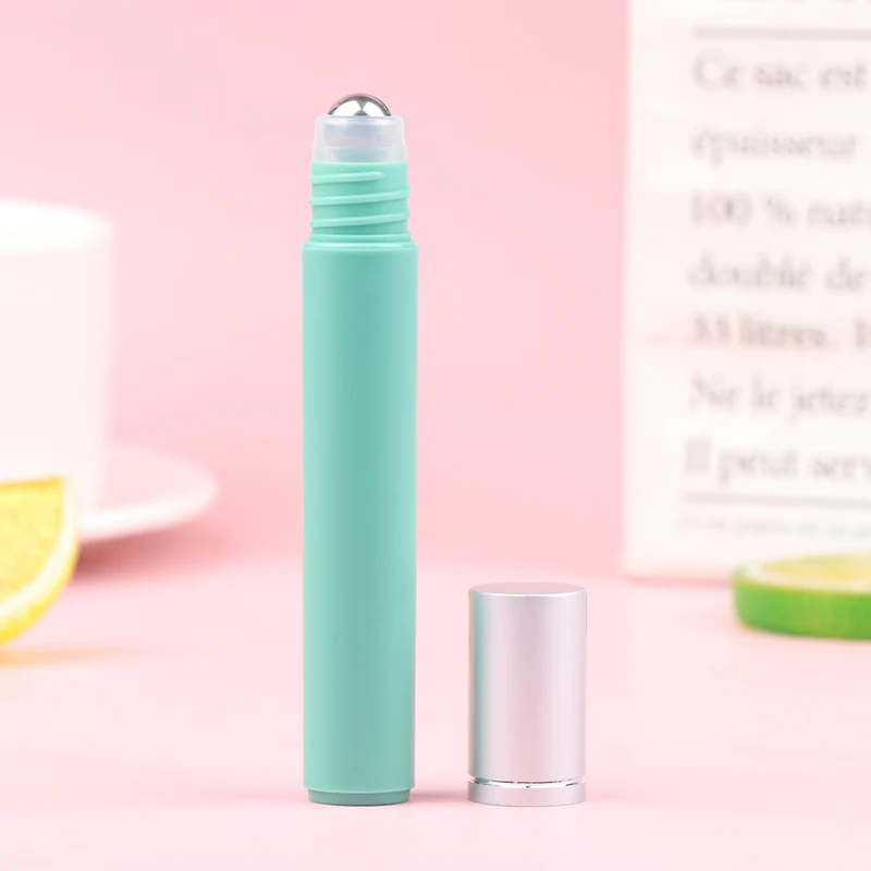 

Portable 8ml Green Color Pp Plastic Roll On Essential Oil Empty Perfume Bottle Roller Ball Bottle For Travel Cosmetic Tool