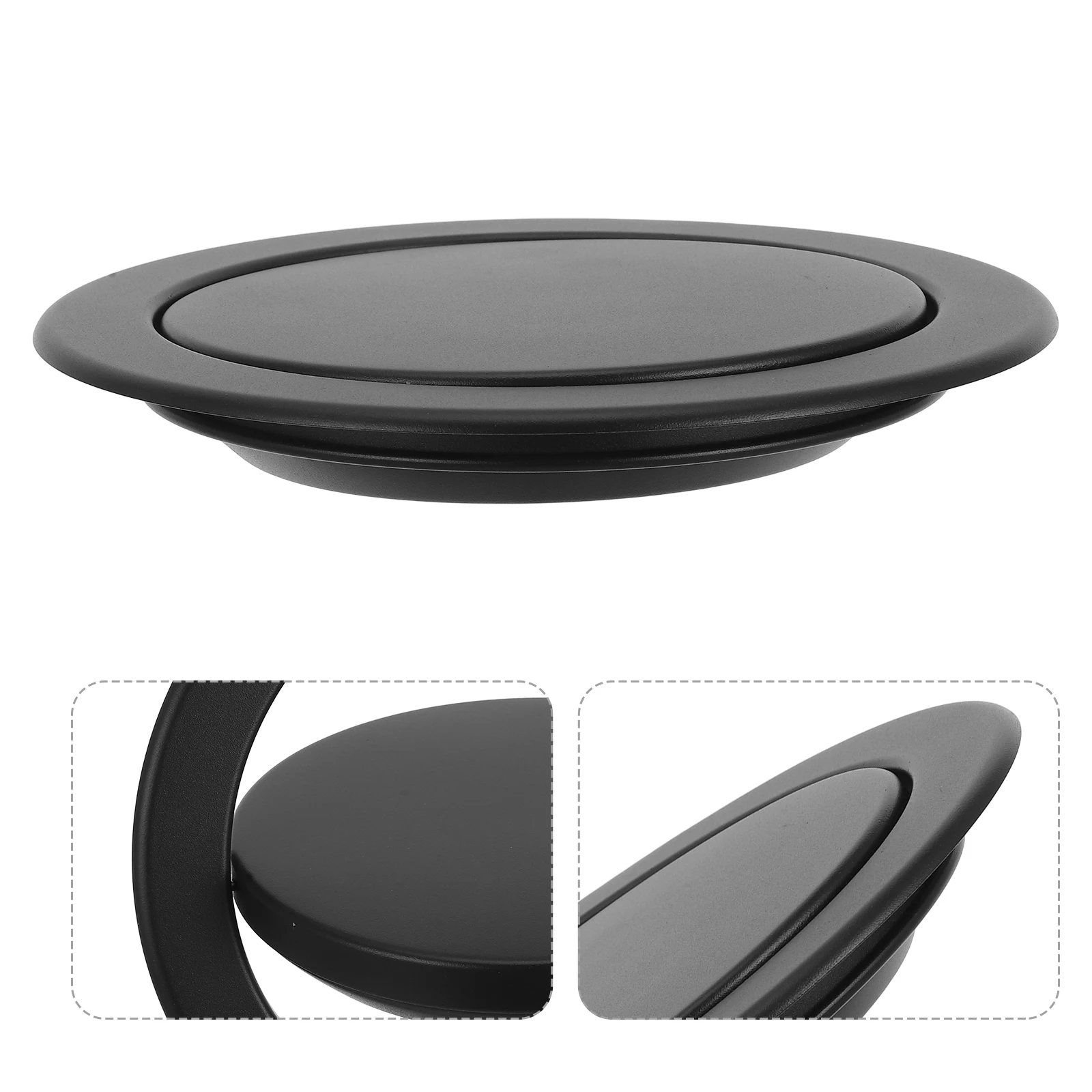 

1pc Stainless Steel Trash Can Countertop Recessed Swing Garbage Waste Chute Odor Resistant Space Saving Flush Lid