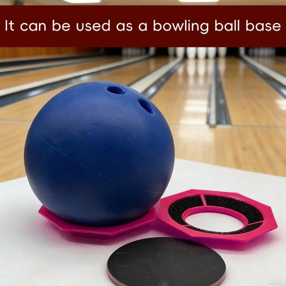 2-in-1 Bowling Ball Holder Hexagon Reusable Bowling Ball Siding Pad Holder Universal Non-Slip Bowling Ball Base
