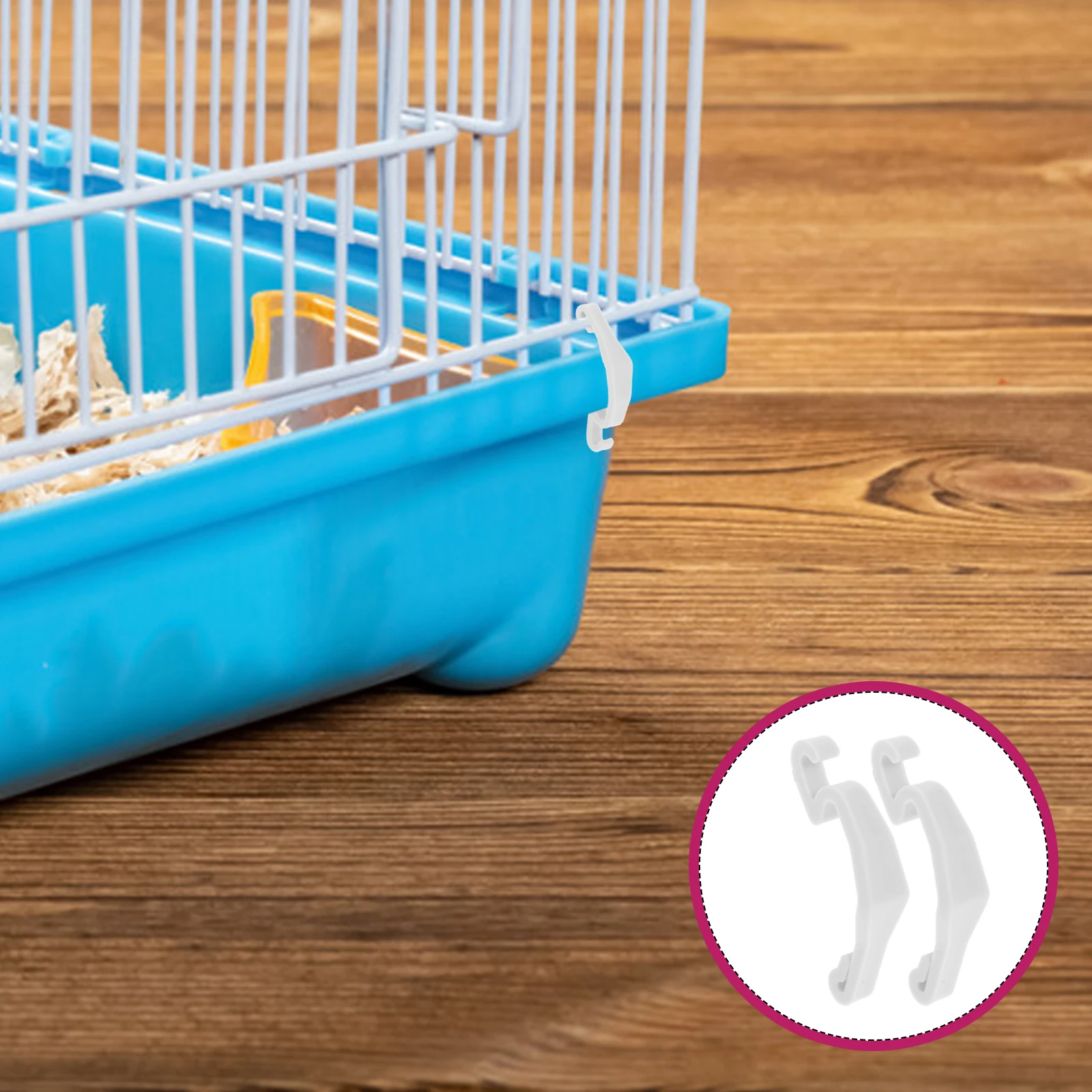 

20 Pcs Accessories Rabbit Cage Fixed Side Buckle Hamster Plastic Fitting Wire Clip