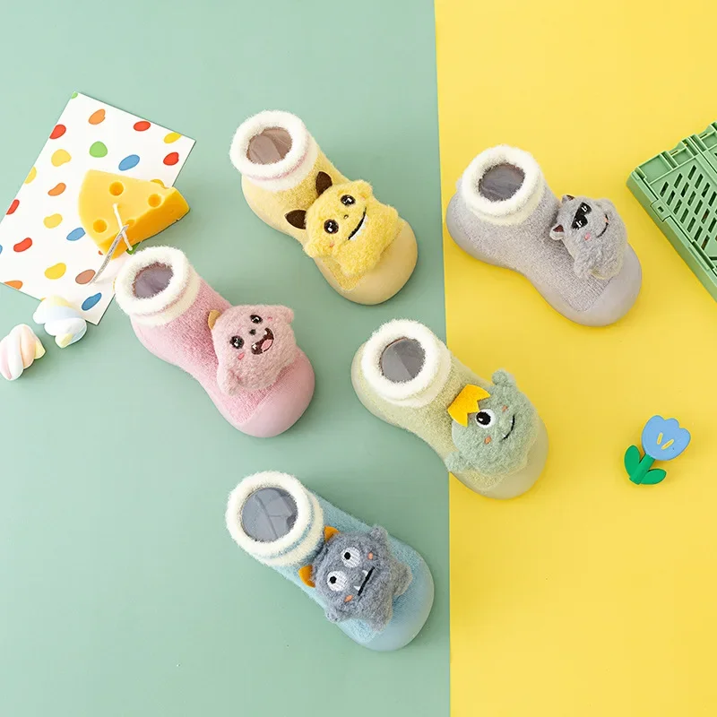 Детская обувь с мягкой подкладкой на осень и зиму, детские носки, детская обувь с мягкой подошвой, удобные дышащие Мультяшные куклы