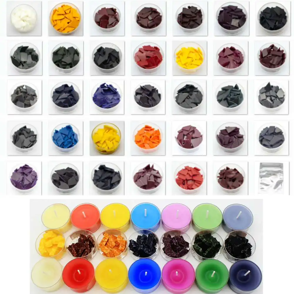 34 ألوان الشمع صبغ شمعة الشمع صبغ شمعة صنع الصباغ تقشر شمع الصويا الصباغ كتلة اللون شمعة الصويا صنع عدة Diy بها بنفسك لوازم #3