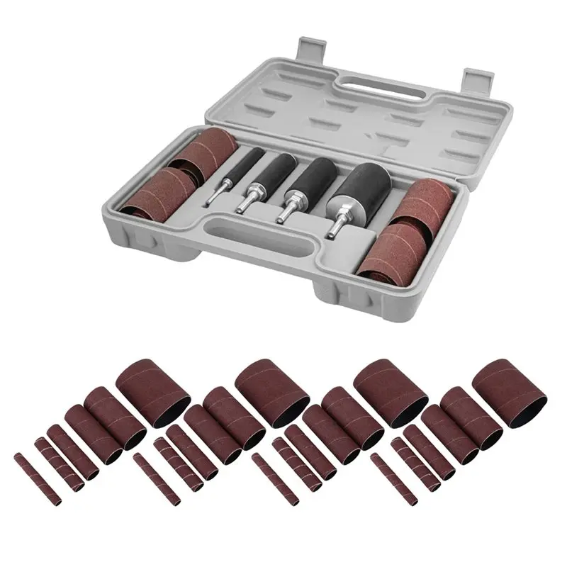 TKOH-Drill Press Sanding Drum Kit Drill Press Sander Attachment Sanding Sleeves Kit