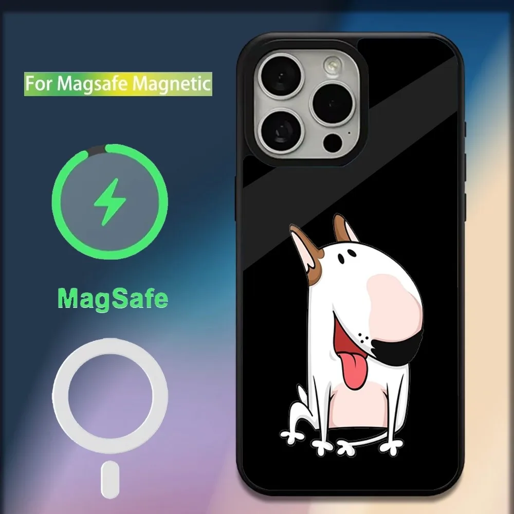 Dog Pet Bull Terrier Phone Case For iPhone 16,15,14,13,12,11,Plus,Pro,Max,Mini Magsafe Magnetic Wireless Charging