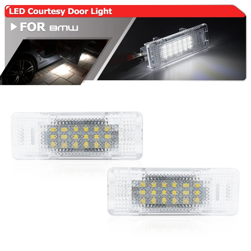 

2PCs For BMW E39 E53 X5 530d 530i White Led Door Courtesy Lights Welcome Replacement Lamp