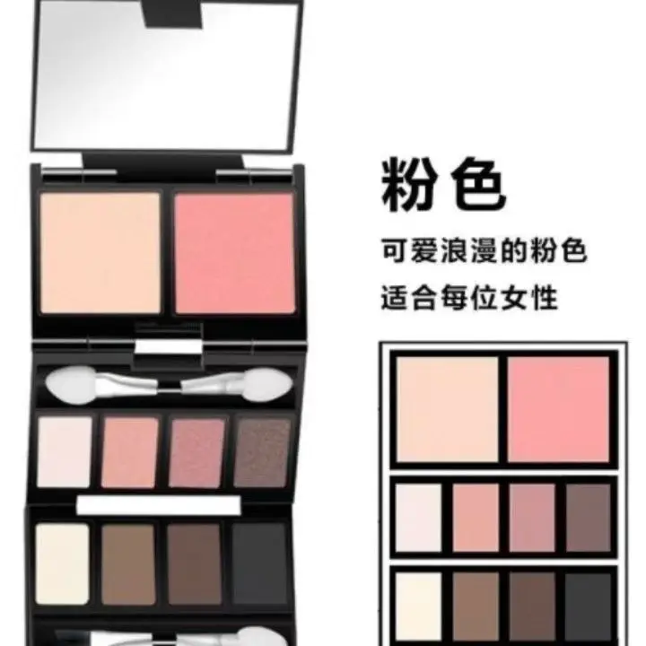 Ombretto pieghevole Scatola per trucco contorno Sopracciglio opaco Polvere Fine Shimmer Evidenziatore Blush 10 colori per charmare la tua tavolozza