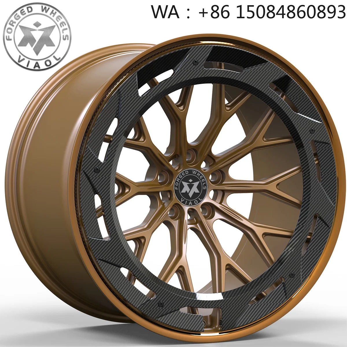 

High end customized wheel hub, 40mm Silver Five-spoke Forged Rim, multi PCD customized size durable passenger car auto parts