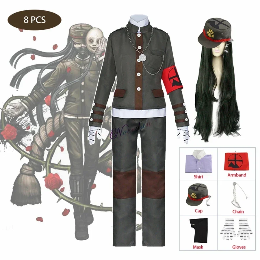 

Anime Danganronpa V3: Killing Harmony Korekiyo Shinguji Cosplay Costume Outfit School Uniform Wig Mask Full Set