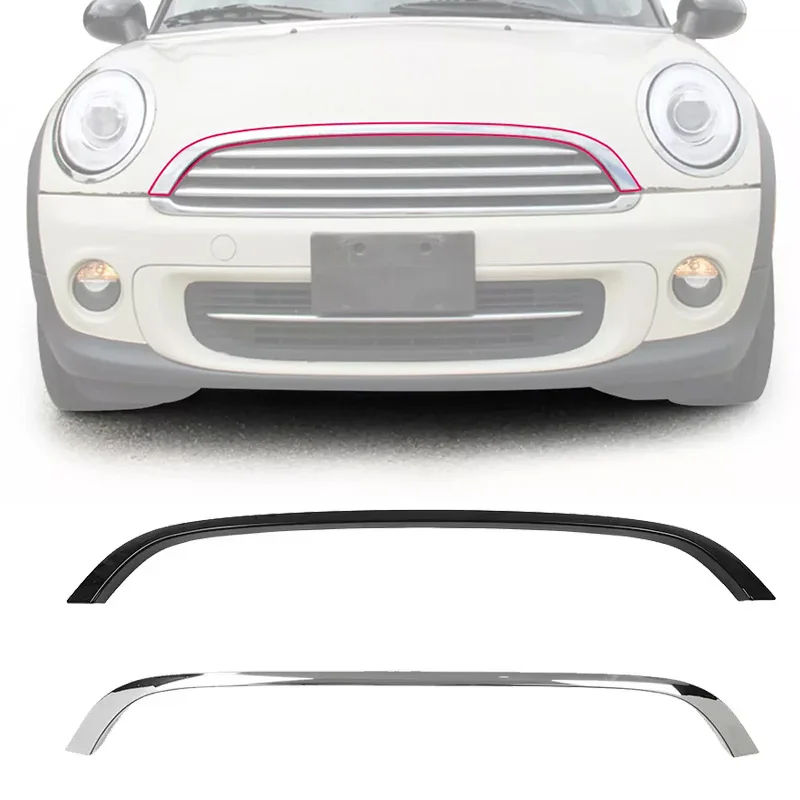 

For MIINI Cooper R55 R56 R57 Base LCI R58 R59 S JCW Honeycomb Grille Outer Upper Surround Trim Molding 51132751040 Chrome Black
