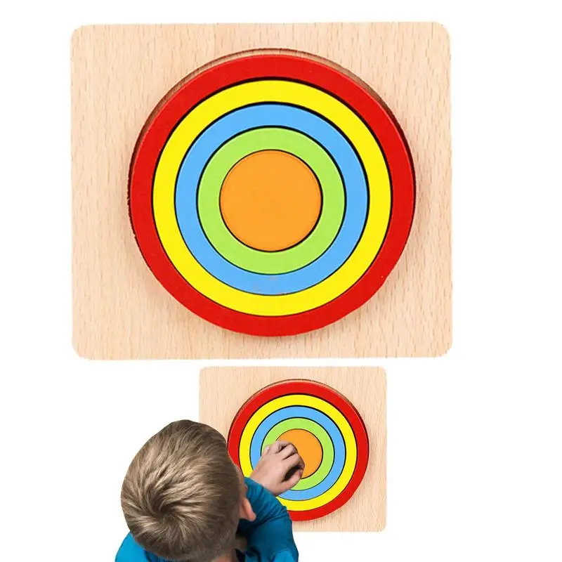 Puzzle di corrispondenza della forma Puzzle di forma geometrica Montessori colore e forme del bambino Puzzle di apprendimento giocattoli educativi per bambini regalo