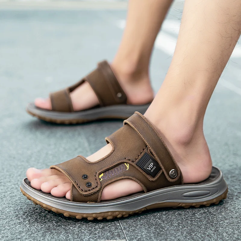 Men's sandals outdoor Comfortable Slipper Summer Man Sandals Designer Men's Shoes Original Brand Shoes Man's Leather Sandals