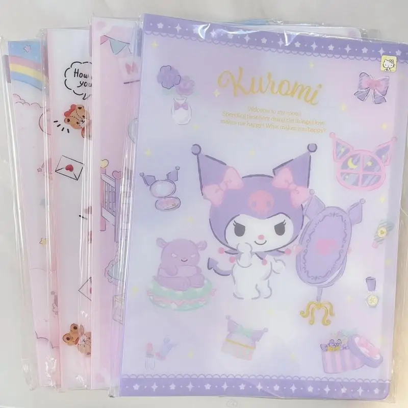 Sanrio Limited Information Test Papers, A4 Documento Organizador Livreto, 20 Páginas, Little Twin Stars, Kuromi Kawaii Toy, Novo