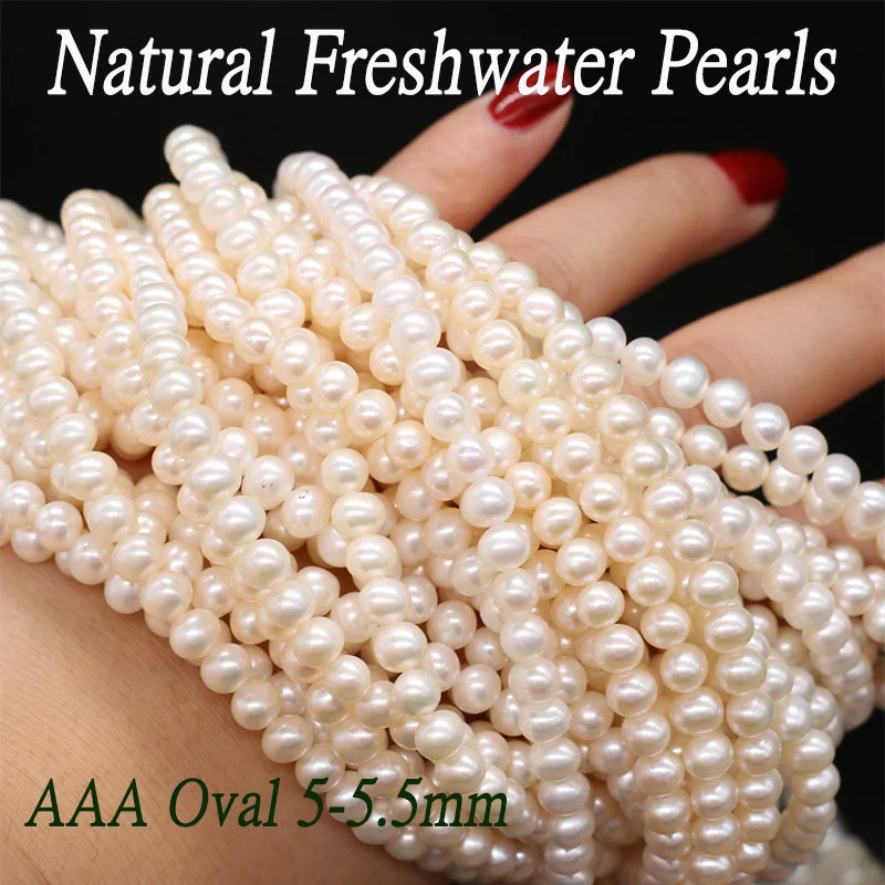 

5mm Natural Zhuji Freshwater Pearl Beads Loose Oval Pearl Bead High Quality for Jewelry Making Diy Necklace Bracelet Accessoires