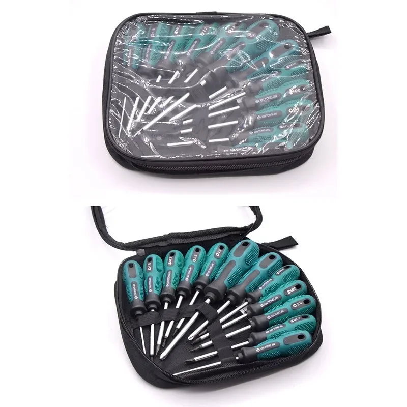 Set di cacciaviti isolati da 12 pezzi Set di punte per cacciavite a U Torx magnetico Set di utensili manuali per riparazione domestica di precisione