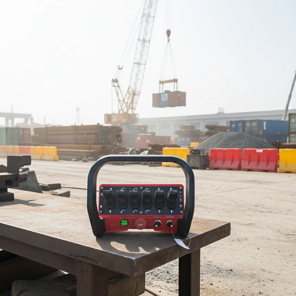 Hydraulic Remote Control Clutch Motor Crane 6 Joystick Radio Control 500 Meters Fixed Waterproof Automatic Safe Easy
