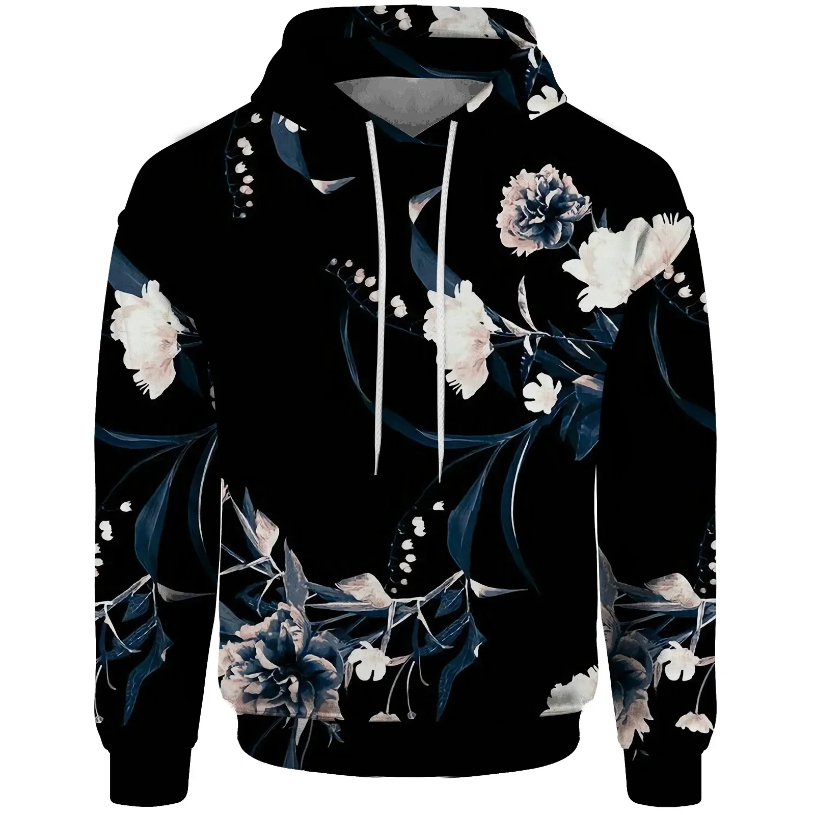 

2024 Casual New In Hoodies & Sweatshirts New Autumn And Winte Summer Landscape Flower Print Sweatshirt Hoodie Men Clothes