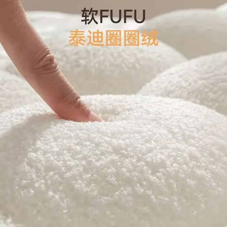 New, cream wind, small snowball circle velvet, bedside backrest, tatami.