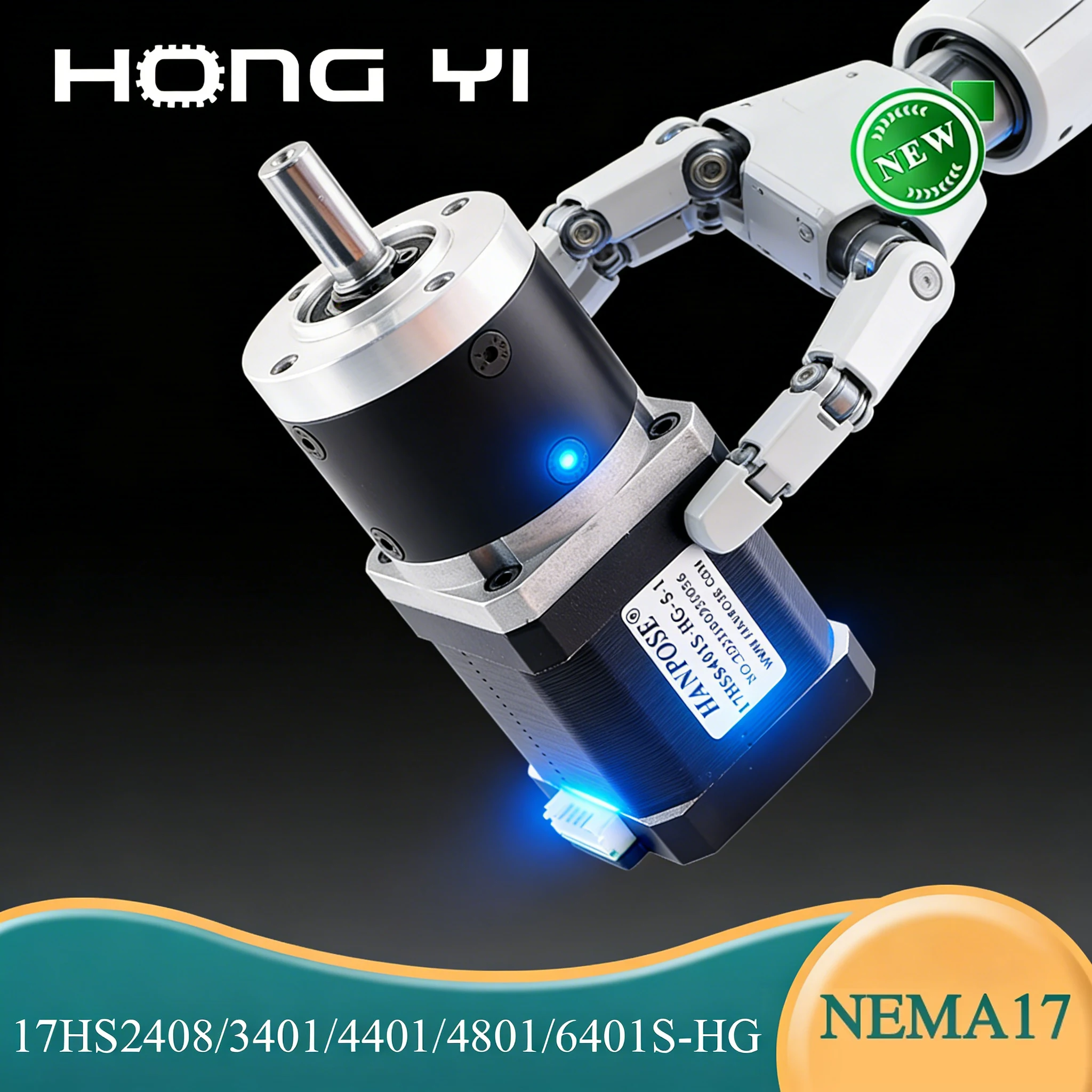 

Планетарный шаговый двигатель 17HS2408S/3401S/4401S/8401S-HG с редуктором, передаточное число 3:1, 16:1, 80:1, для 3D-принтера, мотор-редуктор Nema17