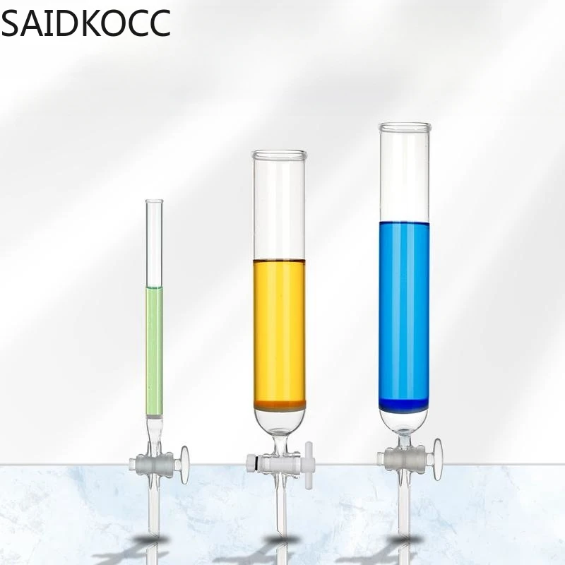 Flashware Laboratory Glass Flash Column Macropore Resin Chromatography Column Glass Filter Column Diam.18-70mm