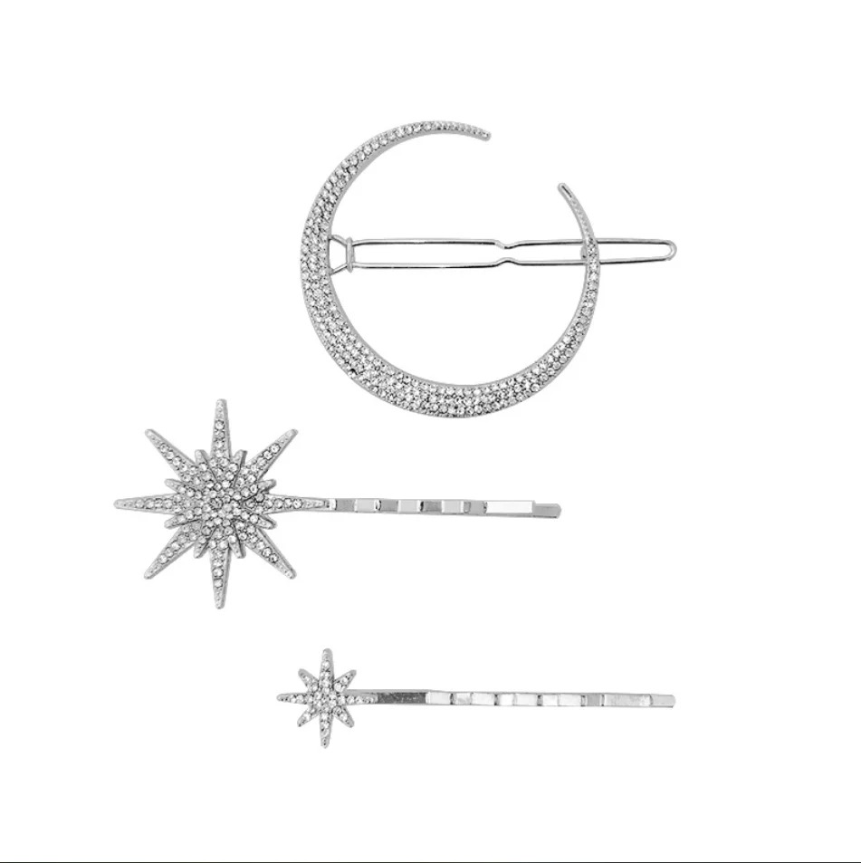 3 Teile/satz Luxus Haar Clip Pins Kristall Schneeflocke Haarnadeln Hochzeit Haar Schmuck Geschenk Headwear Barrettes Ornament Zubehör – Detail 7
