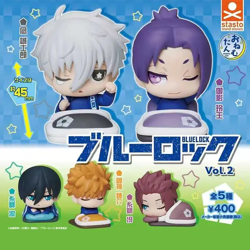 Action Genuine Anime  Sleeping Gashapin Nagi Reo Kunigami Rensuke Sae Itoshi Rin Kawaii Sleeping Doll Toys for Children