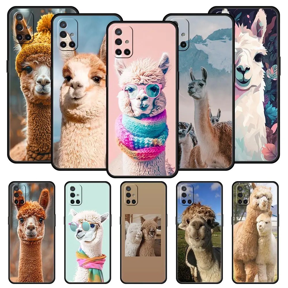 Phone Case For OnePlus 12 11 10 9 Pro 9T 12R 10R 9R 9RT 10T 8T 8 7 6T 7T Nord 2T CE 2 5G N200 N10 Cover Kawaii Alpaca lovely