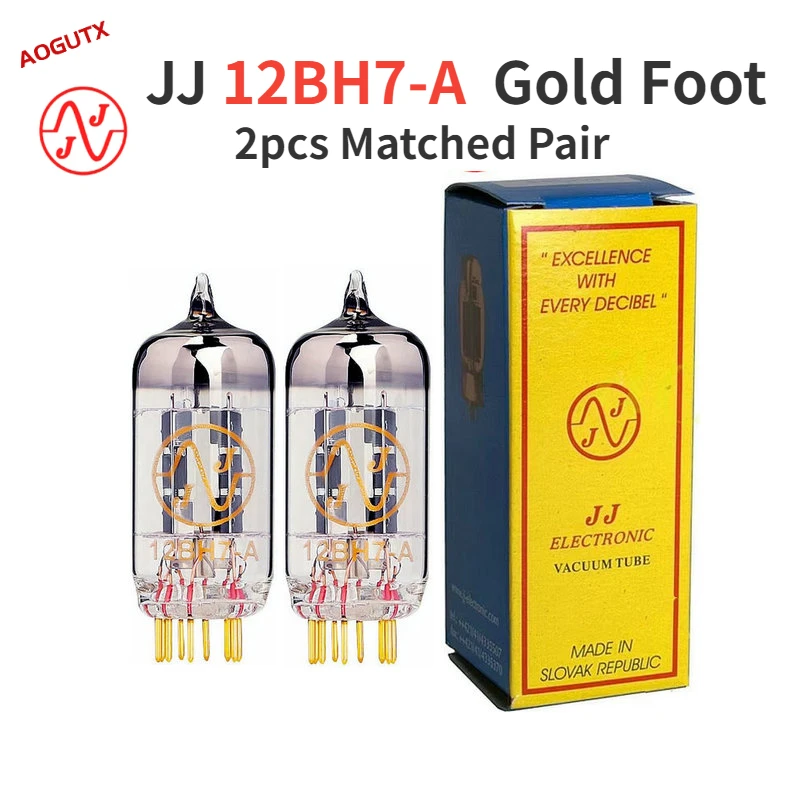 

Aogutx JJ 12BH7-A 12BH7A Vacuum Tube Replace 12AU7 E80CC Electronic Tube Amplifier Kit DIY Genuine Factory Matched Quad