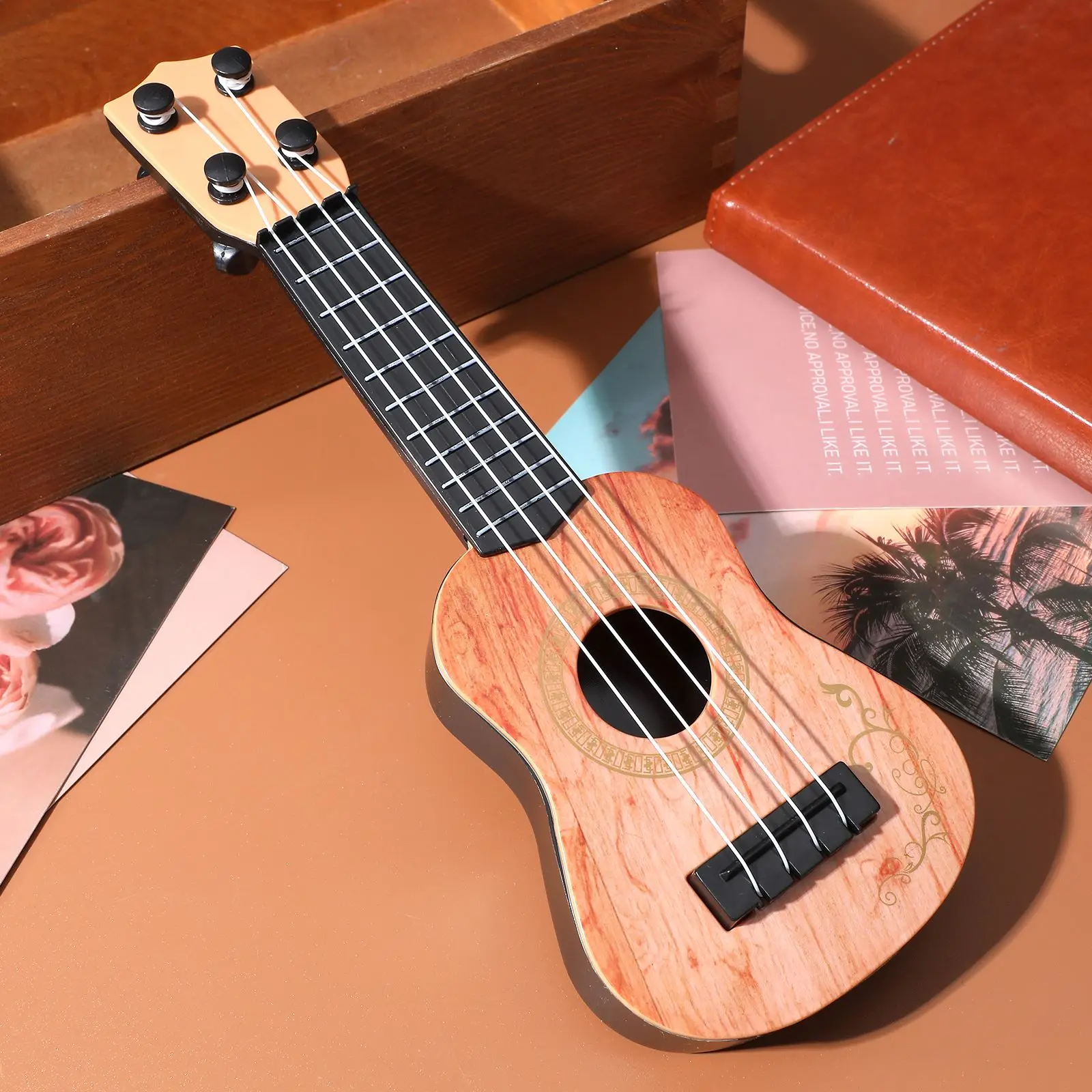 

Kids Small Guitar Musical Mini Classical Ukulele Guitar Lightweight Party Supplies Adjustable for Children Holiday Gifts