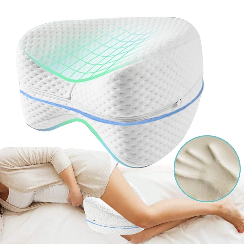 Memory Cotton Leg Pillow Sleeping Orthopedic Sciatica Back Hip Joint Pain Relief Thigh Leg Pad Cushion Home Memory Foam