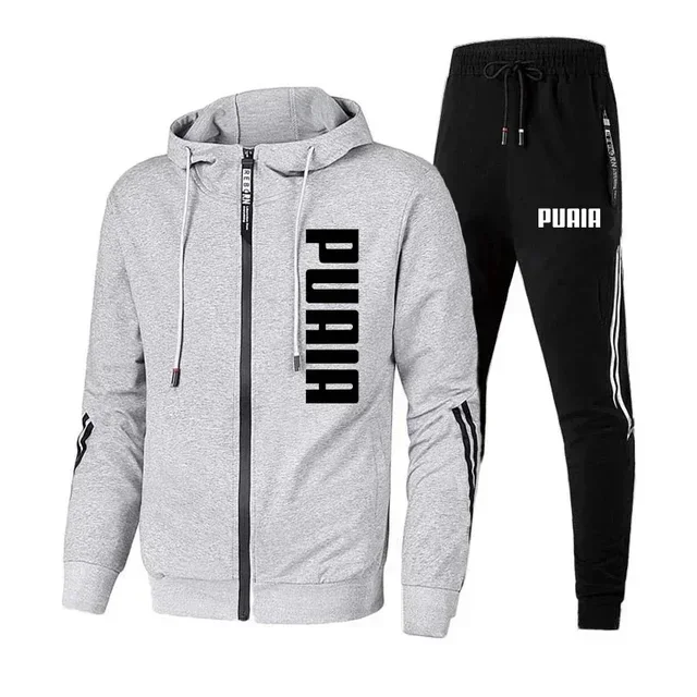 

2025 Men's Casual Sportswear Set: Fashionable Autumn Outdoor Loose Zipper Jogging Men's Sweatshirt + Long Pants Two-piece Set