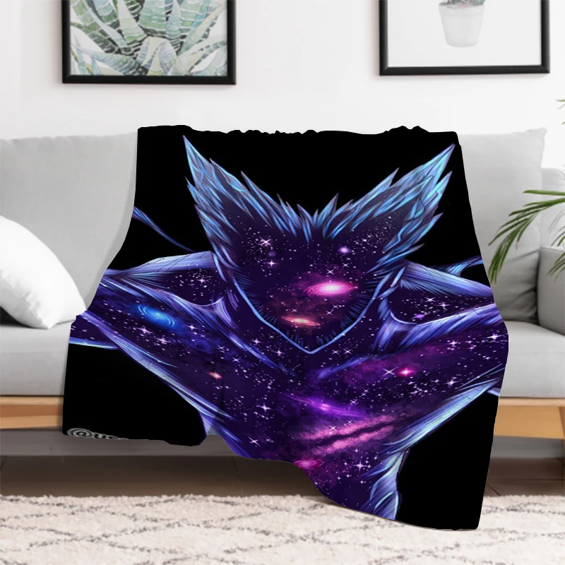 Double Bed Blankets for Decorative Sofa Blanket One Punch-man Anime Furry Winter Warm Throw & Throws Fluffy Soft Custom Fleece