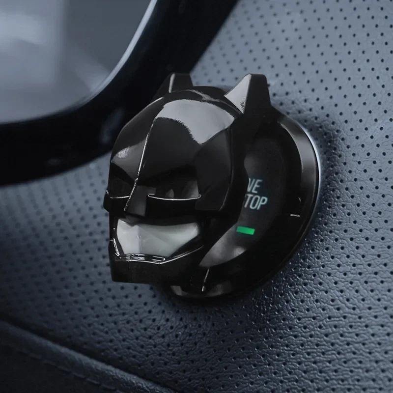 Batman Car ONE-CLICK Start Stop Buttons Protective Cover Cartoon Anime Figure Car Engine Ignition Start Switch Button Cover Toys