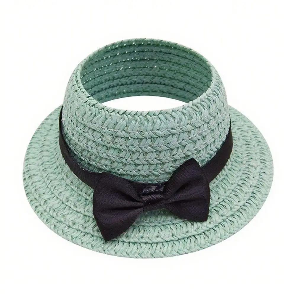 Mode 10,5 cm Strohhut Kamera Sitzen BOGEN Stylebow Puppen Zubehör Cosplay Requisiten Party Stil Leere Top Hut Puppe Dressing