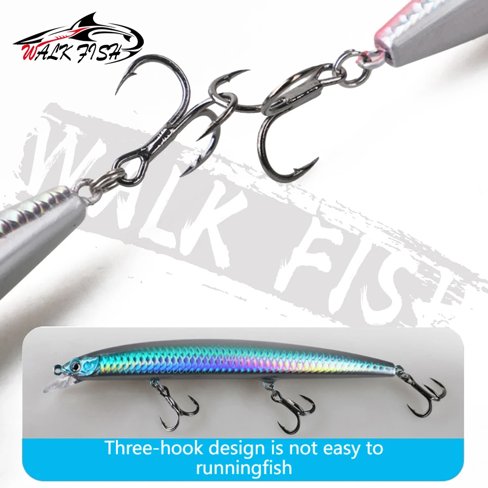 WALK FISH 1 Stück 150mm 22g Testar Big Minnow Angelköder Schwimmende Wobbler Künstlicher Harter Köder Plastikfisch für Karpfen, Forelle, Seebarsch – Detail 10