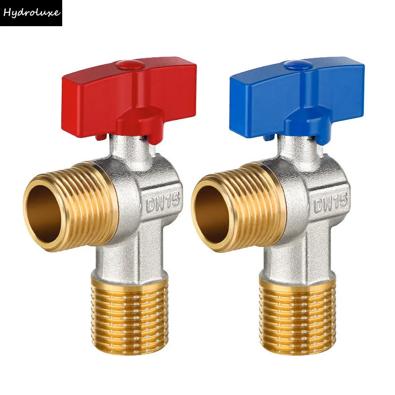 

Запорный клапан для унитаза, матовое золото, G1/2", настенный, угловой, для горячей и холодной воды, для водонагревателя, шаровой кран для унитаза