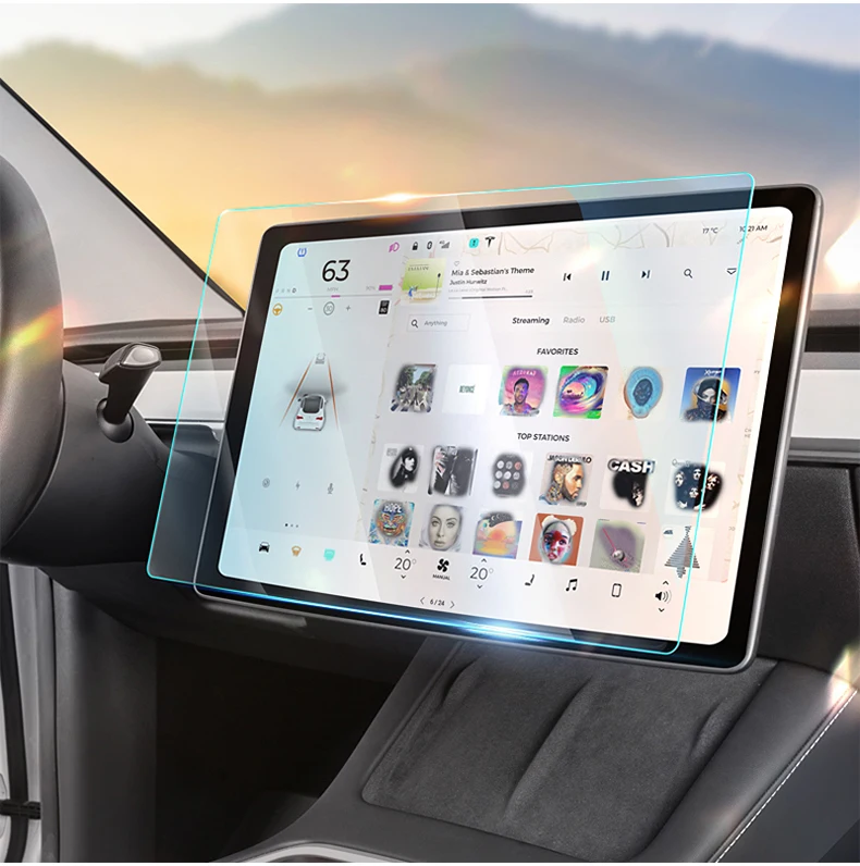 Gehärtetes Glas Auto GPS Navigation Display-schutzfolie Für Tesla Modell Y Modell 3 2017 2018 2019 2020 2021 2022 2023 2024 2025 – Detail 2