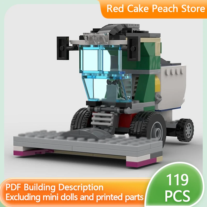 

City Car Model MOC Building Bricks Agriculture Self-Propelled Windrower Modular Technology Children Holiday Gifts Assemble Toys