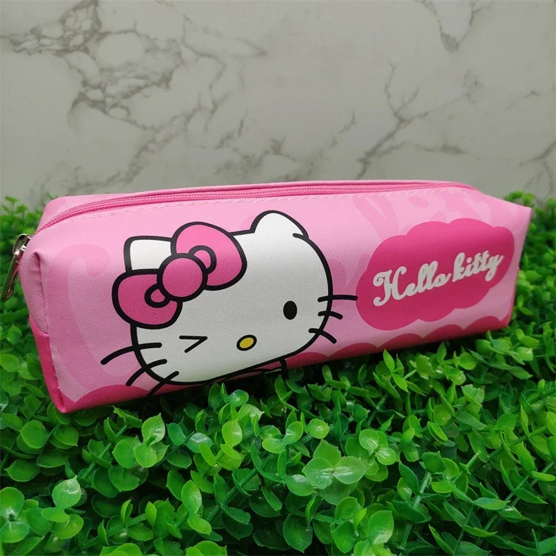 Miniso Sanrio Hello Kitty estuche para lápices lindo dibujos animados Kuromi impermeable de gran capacidad bolsa de almacenamiento de papelería para estudiantes regalos de vacaciones